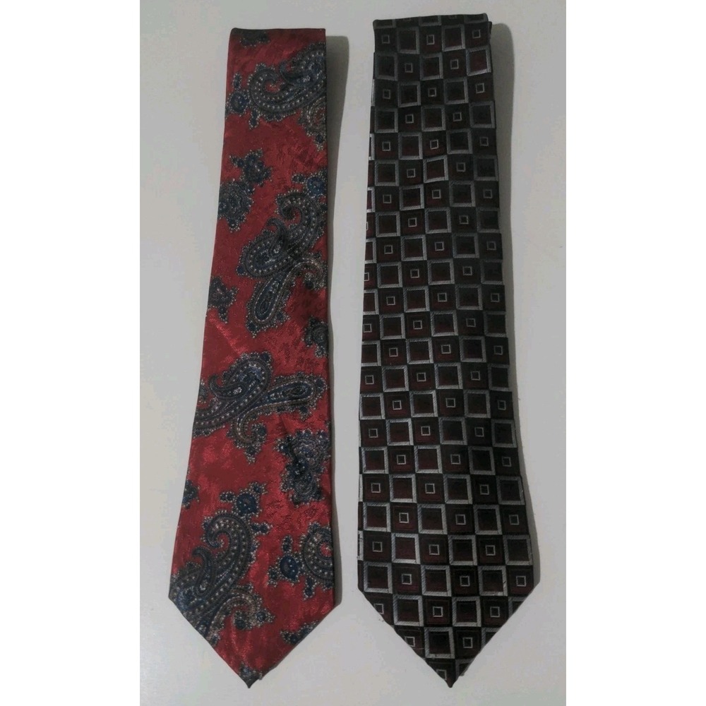 Men's Set of 2 Work Business Ties Pierre Cardin/ Van Heusen
